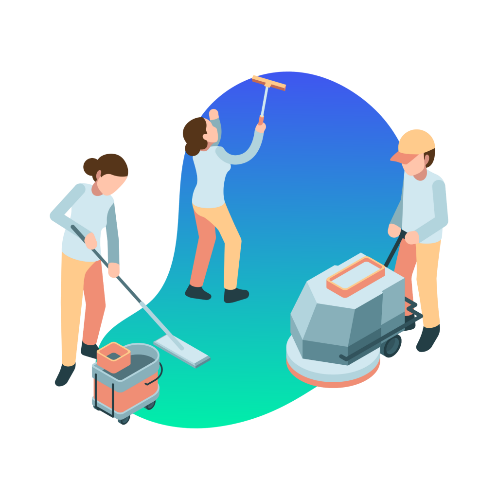 buildres clean graphic with characters